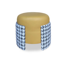 Load image into Gallery viewer, Upholstered Clipper pouf for luxury living room interiors