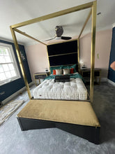 Load image into Gallery viewer, Handmade luxury oak storage bench for bespoke interiors