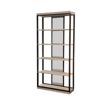 Load image into Gallery viewer, Made in Britain luxury shelving unit mirrored back panel detail