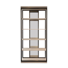 Load image into Gallery viewer, Made in Britain luxury shelving unit mirrored back panel detail
