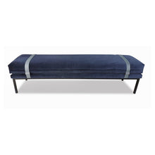 Load image into Gallery viewer, Contemporary handmade luxury bench with metal base