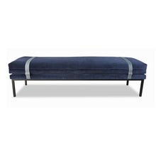 Load image into Gallery viewer, Contemporary handmade luxury bench with metal base
