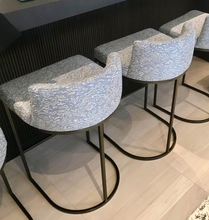 Load image into Gallery viewer, Luxury bespoke Kyla bar stool handcrafted in Britain studio shot
