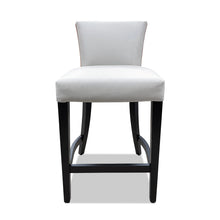 Load image into Gallery viewer, Leabank barstool close-up designer upholstery and wood finish