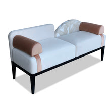 Load image into Gallery viewer, Contemporary upholstered luxury bench for bespoke interiors