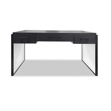 Load image into Gallery viewer, Handmade British bespoke desk with acrylic glass legs