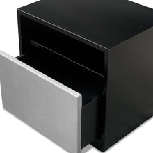 Load image into Gallery viewer, Sequoia luxury bespoke bedside table upholstered detail