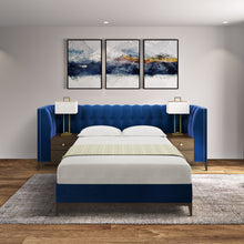 Load image into Gallery viewer, Upstate luxury bespoke bed base with integrated drawers and mirrored tops