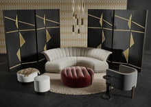 Load image into Gallery viewer, Luxury bespoke Melrose Sofa – elegant curved designer sofa for London interiors