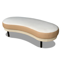 Load image into Gallery viewer, Contemporary British luxury bench with custom fabric upholstery