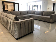 Load image into Gallery viewer, Luxury bespoke Stamford Sofa in premium fabric – elegant designer sofa for London interiors