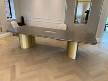 Load image into Gallery viewer, Exclusive Ascot luxury dining table styled with designer chairs
