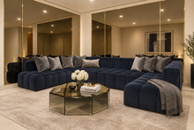 Load image into Gallery viewer, Luxury bespoke Blake sectional sofa with contour stitching in London living room
