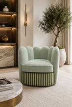 Load image into Gallery viewer, Luxury bespoke armchair hand made in Britain for interior designers
