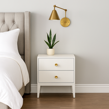 Load image into Gallery viewer, Contemporary bedside table with oak or lacquer finish
