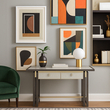Load image into Gallery viewer, Handmade British bespoke desk for luxury office interiors
