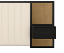 Load image into Gallery viewer, Connaught bespoke headboard with bedsides hand crafted luxury furniture made in Britain
