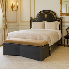 Load image into Gallery viewer, Handmade luxury oak storage bench for bespoke interiors
