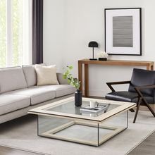 Load image into Gallery viewer, Crystal bespoke luxury coffee table handcrafted in Britain for luxury interior design and contemporary London living
