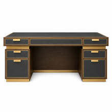 Load image into Gallery viewer, Handmade British bespoke desk for luxury office interiors

