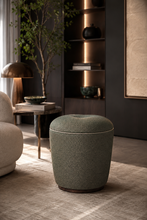 Load image into Gallery viewer, Gaitlin bespoke luxury pouf handmade in Britain
