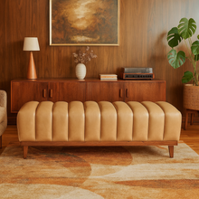 Load image into Gallery viewer, Handmade luxury upholstered bench for bespoke interiors
