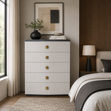 Load image into Gallery viewer, La Grange luxury bespoke tallboy chest of drawers handcrafted in Britain
