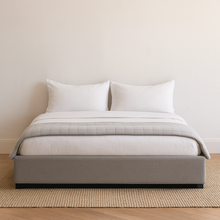 Load image into Gallery viewer, Lambeth luxury bed base with recessed plinth show wood base
