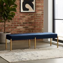 Load image into Gallery viewer, Handmade luxury upholstered bench for bespoke interiors
