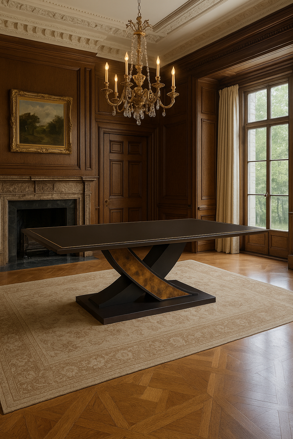 Lourdes luxury dining table for contemporary interiors