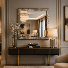 Load image into Gallery viewer, Madrid luxury bespoke mirror made in Britain with brass frame
