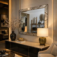 Load image into Gallery viewer, Madrid luxury bespoke mirror made in Britain with brass frame
