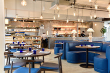 Load image into Gallery viewer, UK manufactured bespoke banquette seating hospitality space London
