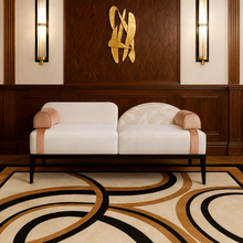Load image into Gallery viewer, Contemporary upholstered luxury bench for bespoke interiors

