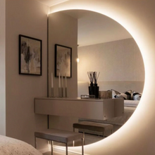 Load image into Gallery viewer, Model C luxury bespoke mirror made in Britain circular design
