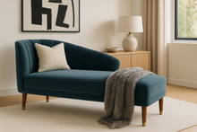 Load image into Gallery viewer, Made in Britain luxury chaise longue curved upholstered design
