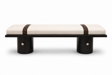 Load image into Gallery viewer, Contemporary upholstered luxury bench for bespoke interiors

