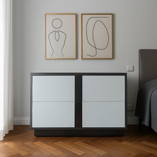 Load image into Gallery viewer, Samson luxury bespoke bedside table upholstered drawer
