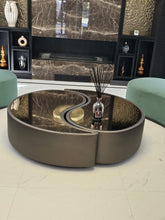Load image into Gallery viewer, Spirit bespoke luxury coffee table handcrafted in Britain for luxury interior design, contemporary London living, and sophisticated luxury lifestyle interiors.
