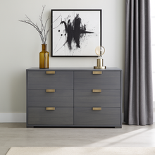 Load image into Gallery viewer, Teddington luxury bespoke dresser wood and brass detail
