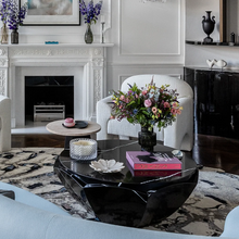 Load image into Gallery viewer, Water Lily bespoke luxury coffee table handcrafted in Britain for luxury interior design, contemporary London living, bespoke furniture projects, and sophisticated luxury lifestyle interiors.
