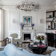 Load image into Gallery viewer, Water Lily bespoke luxury coffee table handcrafted in Britain for luxury interior design, contemporary London living, bespoke furniture projects, and sophisticated luxury lifestyle interiors.
