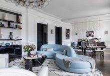 Load image into Gallery viewer, Water Lily bespoke luxury coffee table handcrafted in Britain for luxury interior design, contemporary London living, bespoke furniture projects, and sophisticated luxury lifestyle interiors.
