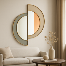 Load image into Gallery viewer, Woolworth luxury bespoke mirror made in Britain with brass detail
