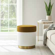 Load image into Gallery viewer, Bespoke British-made ottoman for interior designers
