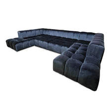 Load image into Gallery viewer, Luxury bespoke Blake sectional sofa with contour stitching in London living room

