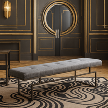 Load image into Gallery viewer, Art Deco inspired handmade luxury bench
