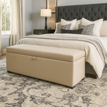 Load image into Gallery viewer, Handmade bespoke storage bench for luxury interiors
