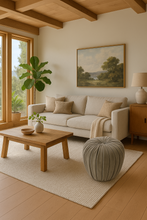 Load image into Gallery viewer, Bespoke British-made pouf for interior designers
