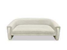 Load image into Gallery viewer, Greenway Sofa luxury bespoke London sofa in midnight green fabric
